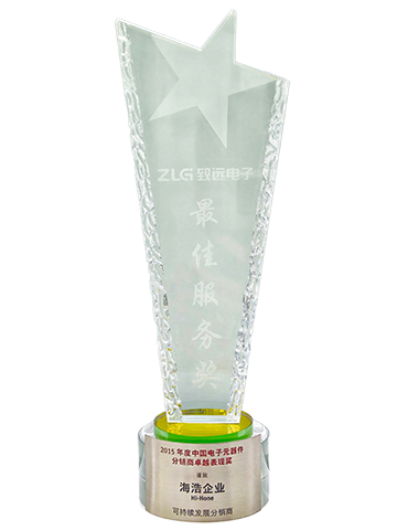 Award for Best service by ZLG in China